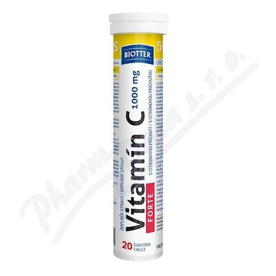 Biotter Vitamín C 1000mg FORTE 20ks šumivých tbl.