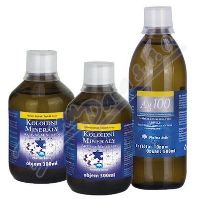 Koloidní minerály 2x300ml + Ag100 10ppm 500ml