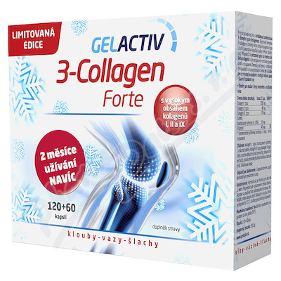 GelActiv 3-Collagen Forte Dárkové bal. cps.120+60