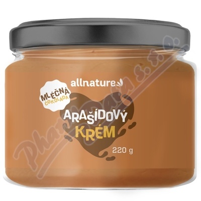 Allnature Arašídový krém mléčná čokoláda 220g