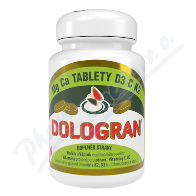 DOLOGRAN tablety Mg Ca D3 C K2 tbl.60