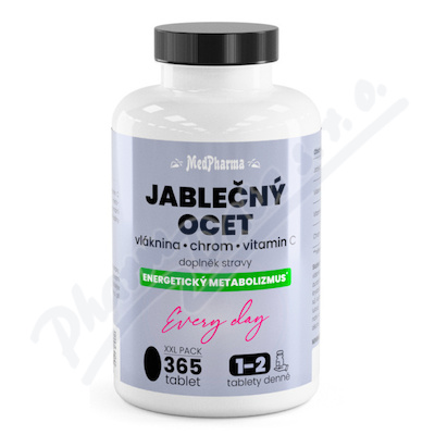 MedPharma Jablečný ocet vlákn./chrom/vit.C tbl.365