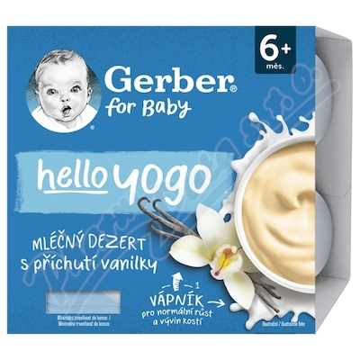 Gerber Hello yogo ml.dezert vanilkový 4x100g 6M+