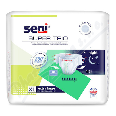 Seni Super Trio inkon.plen.kalh.s lepítky XL10ks