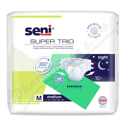 Seni Super Trio inkon.plen.kalh.s lepítky M 10ks