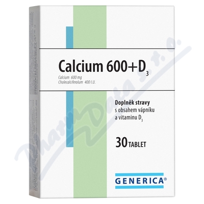 Calcium 600+D3 Generica tbl.30