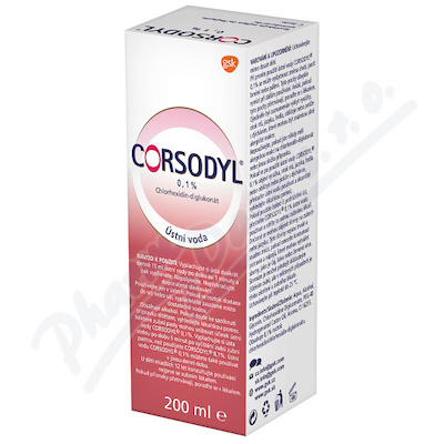 Corsodyl 0.1% ústní voda 200ml