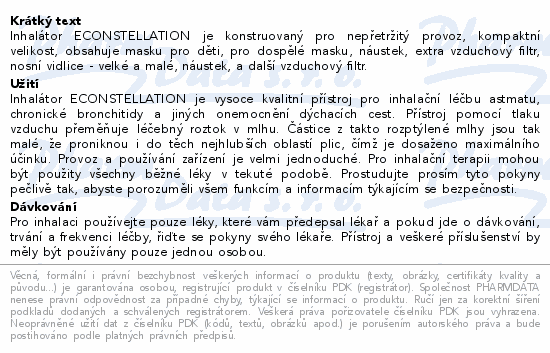 Biotter DIAGNOSTIC inhalátor kompre.Econstellation