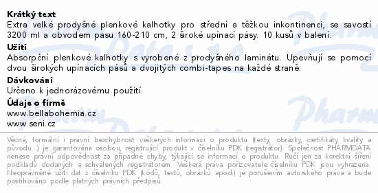 Seni Super Plus XXL inkon.plen.kalhotky 10ks