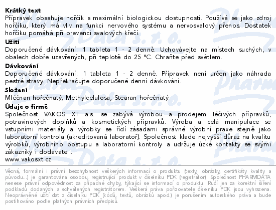 Hořčík optimal 500mg tbl.100