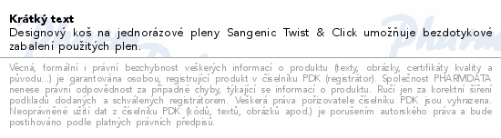 Tommee Tippee Twist & Click Koš na pleny Bílý