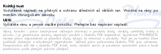 Hansaplast Aqua Protect náplast sterilní XXL 5ks