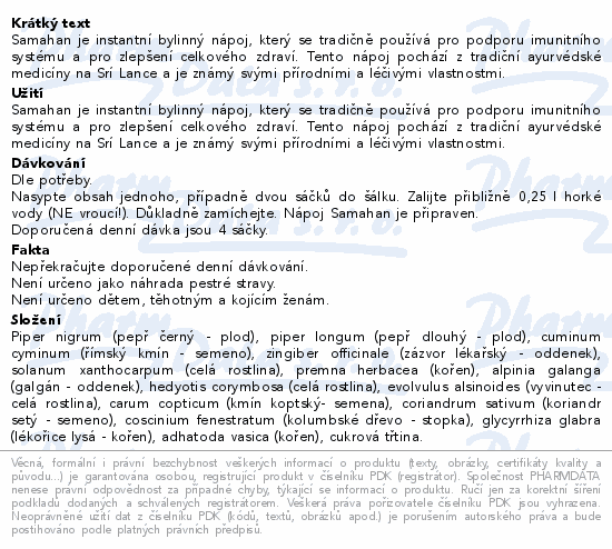 Samahan instantní bylinný nápoj 10x4g