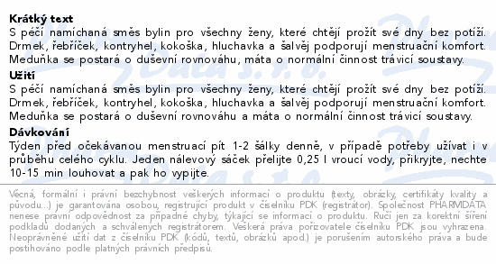 Dr.Popov Čaj Klidná menstruace 20x1.5g