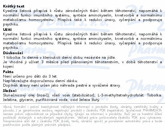 MOVit Kyselina listová L-methylfolát 400mcg tob.90