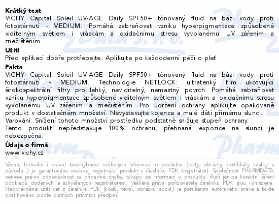 VICHY CAPITAL SOLEIL UV-AGE fluid mediumSPF50+40ml
